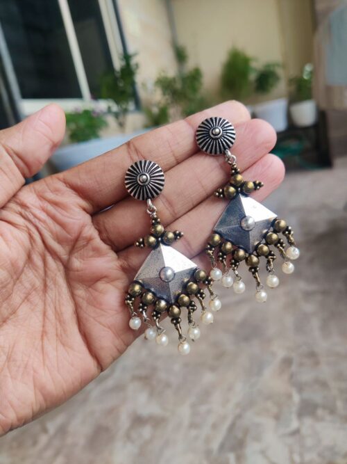 Oxidised Traditional Design Earrings ? Stylish Ethnic Jewelry for Women