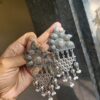 Oxidised Black Polish Dangler Earrings Stylish Ethnic Jewelry for Women