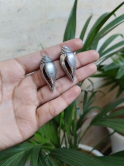 Oxidized Silver Plated Stud Earrings Elegant Minimalist Design For Daily Wear
