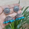 Trendy Oxidised Silver Plated Jhumka with Turquoise Stone | Elegant Jewelry for Women 3 photo 14 2025 10 06 10 03 15