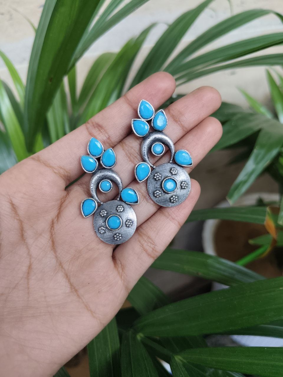 Elegant Silver Replica Oxidised Stud Earrings | Stylish Daily Wear Jewelry 1 Elegant Silver Replica Oxidised Stud Earrings | Stylish Daily Wear Jewelry