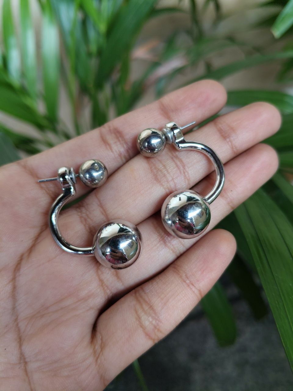 Unique Silver Plated Stud Earrings With Elegant Design 1 Unique Silver Plated Stud Earrings With Elegant Design