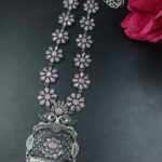 Bulk 102 Elegant Floral Art Peacock Necklace | Traditional Stone & Pearl Work Party Wear Amazing Jewelry - "Baby Pink"
