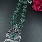 Bulk 104 Elegant Floral Art Peacock Necklace | Traditional Stone & Pearl Work Party Wear Amazing Jewelry - "Green"