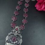 Bulk 106 Elegant Floral Art Peacock Necklace | Traditional Stone & Pearl Work Party Wear Amazing Jewelry - "Red"