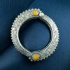 Traditional Floral Art Stone Oxidized Bangle | Silver Replica Openable Kada Ethnic Best Jewelry 15 Traditional floral art stone oxidized silver replica openable bangle for women