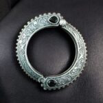 Bulk 72 Traditional Floral Art Stone Oxidized Bangle | Silver Replica Openable Kada Ethnic Best Jewelry - "Black"