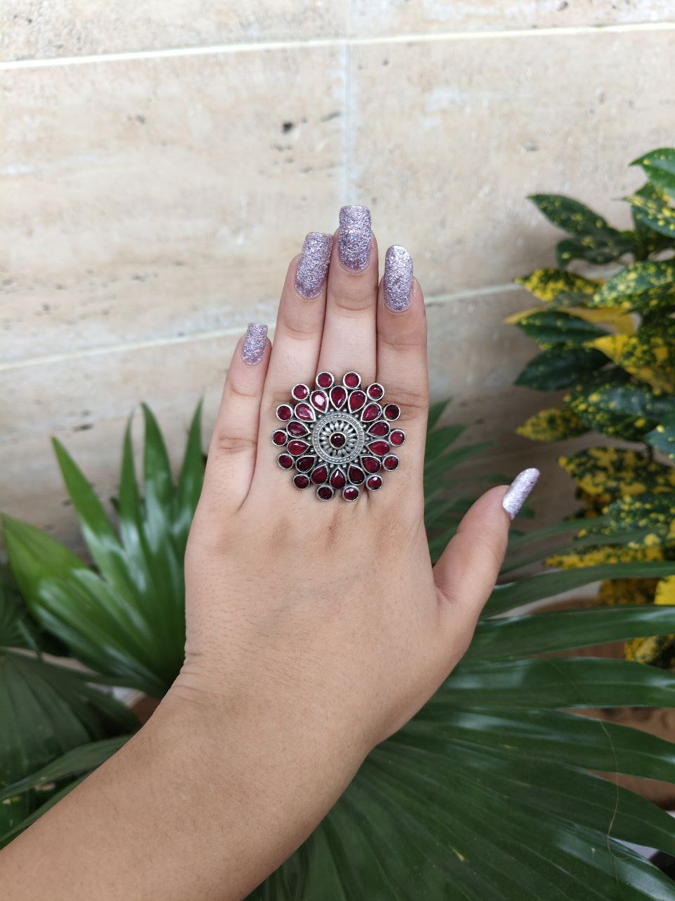 Unique Silver Replica Oxidised Ring For Girls 1 Unique Silver Replica Oxidised Ring For Girls