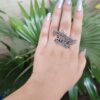 Silver Plated Meera Ring | Adjustable Oxidised Rings 3 photo 2025 10 02 16 38 44
