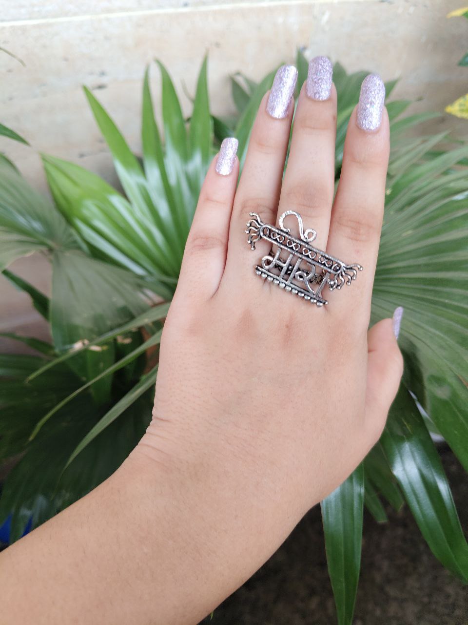 Silver Plated Meera Ring | Adjustable Oxidised Rings 1 Silver Plated Meera Ring | Adjustable Oxidised Rings