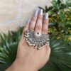 Oxidised Silver plated Feather Ring For Girls 2 photo 2025 10 02 16 38 45 2