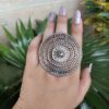 Oxidised Big Size Adjustable Rings For Girls
