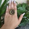 Round Shape Oxidized Ring in Free Size