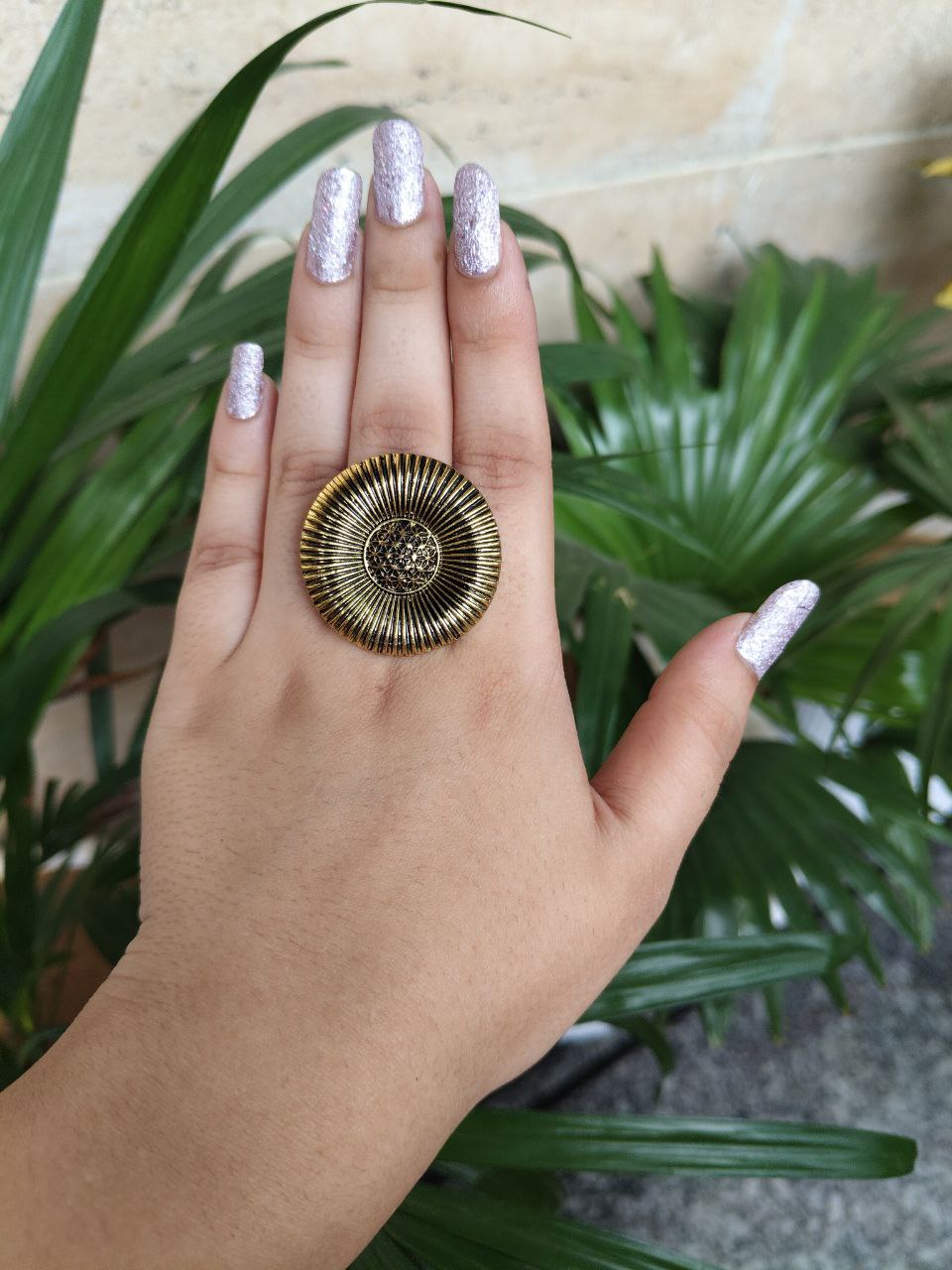 Round Shape Oxidized Ring in Free Size 1 Round Shape Oxidized Ring in Free Size