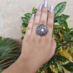 Unique Oxidised Silver Plated Rings in Adjutable Size