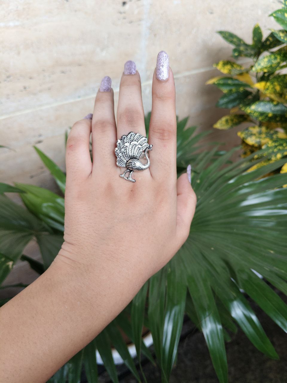 Onique Peacock Design Adjustable Ring For Girls 1 Onique Peacock Design Adjustable Ring For Girls