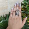 German Silver Bird Cage Adjustable Size Ring For Girls 3 photo 2025 10 02 16 39 09 2