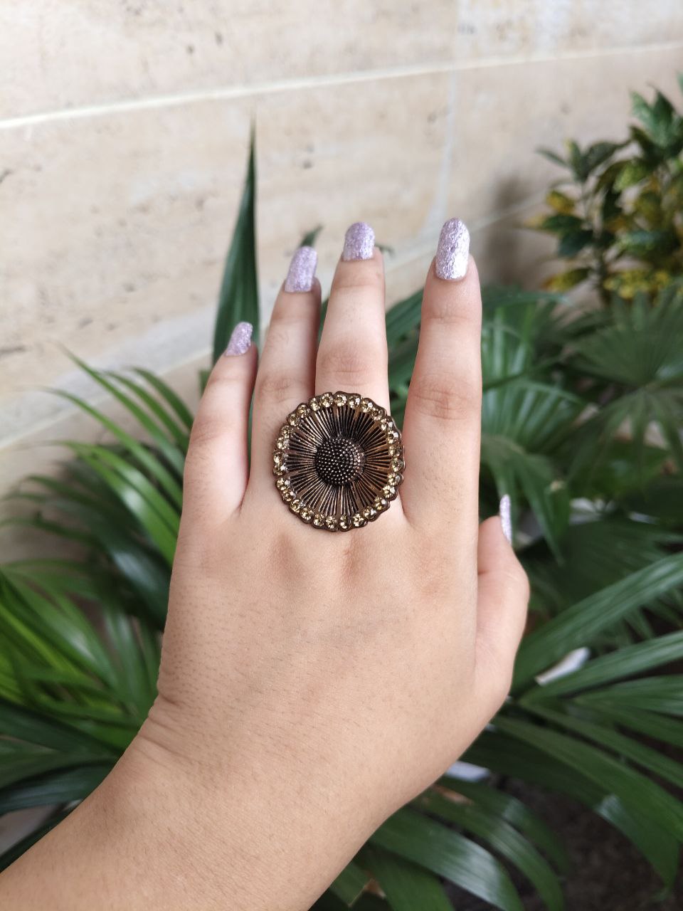 Oxidised Antique Gold Plated Adjustable Rings 1 Oxidised Antique Gold Plated Adjustable Rings