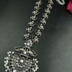 Bulk 38 Beautiful Stone & Pearl Work Peacock Necklace | Silver Plated Oxidized Party Wear Jewelry - "White"