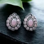 Bulk 78 Stylish Oxidized Toe Ring | Silver Replica Ethnic Stone Work Amazing Jewelry for Women - "Baby Pink"