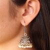 Handmade Jhumka Earrings | Daily Wear Ethnic Hook Dangler with Pearl Work Best Jewelry 5 Handmade jhumka earrings with pearl work, hook dangler design for daily wear ethnic jewelry.