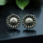 Bulk 148 Vintage Look Flower Design Toe Ring | Oxidized Silver Replica Stone Work Best Jewelry for Women - "Baby Pink"