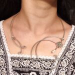 Handmade Flower Design Hasli Necklace | Silver Replica Ethnic Unique Jewelry For Girls