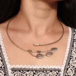 Silver Replica Leaf Design Hasli Necklace | Beautiful Traditional Oxidized Jewelry