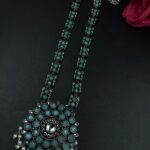 Beautiful Pearl and Stone Work Oxidized Necklace | Traditional Ethnic Party Wear Jewelry