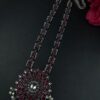 Oxidized silver necklace with pearl and stone work for traditional party wear