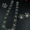 German Silver Flower Necklace (Combo set) | Stone Work Adjustable Thread Best Party Wear Jewelry 6 German Silver Flower Necklace Combo Set with stone and adjustable thread.