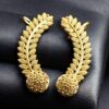 Gold Plated Leaf Design Earcuff with ethnic traditional look.
