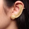 Gold Plated Leaf Design Earcuff with ethnic traditional look.