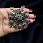 Oxidized Peacock Pendant | Perfect Raw Material DIY Jewelry