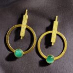 Bulk 72 Trendy Gold Plated Circle Stud Earrings | Fashionable Western Look Perfect Jewelry For Girls - "Mint"