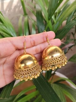 Gold Plated Ghungroo Jhumka Earrings
