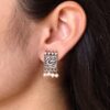 Beautiful oxidized German silver stud earrings for daily wear
