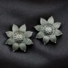 Trendy Oxidized Flower Stud Earrings | Silver Replica Daily Wear Best Jewelry 5 Trendy oxidized flower stud earrings in silver replica finish for daily wear