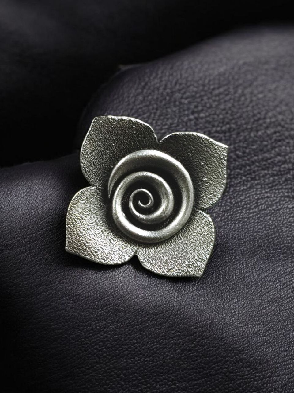 Trendy Adjustable Flower Ring | Oxidized Silver Replica Perfect Jewelry for Girls 3 Oxidized silver replica adjustable flower ring for girls, handcrafted ethnic jewelry design