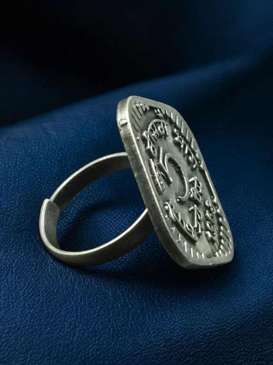 Designer 5 Paisa Coin Ring | Unique Adjustable Oxidized Silver Replica Jewelry 3 Oxidized silver replica adjustable 5 paisa coin ring, handcrafted unique vintage jewelry design