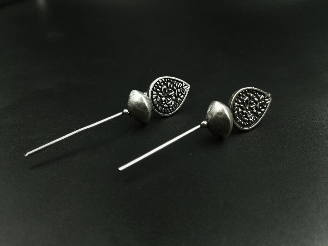 Unique Handcrafted Oxidized Earcuff | Silver Replica Ethnic Style Jewelry 2 Handcrafted oxidized silver replica earcuff with ethnic design