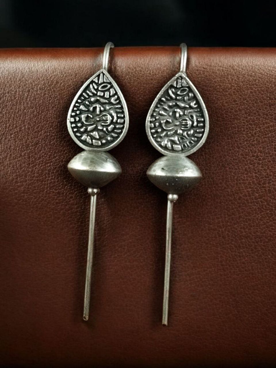 Unique Handcrafted Oxidized Earcuff | Silver Replica Ethnic Style Jewelry 4 Handcrafted oxidized silver replica earcuff with ethnic design