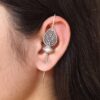 Unique Handcrafted Oxidized Earcuff | Silver Replica Ethnic Style Jewelry 8 Handcrafted oxidized earcuff with ethnic design