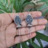 Unique Handcrafted Oxidized Earcuff | Silver Replica Ethnic Style Jewelry 7 Handcrafted oxidized silver replica earcuff with ethnic design