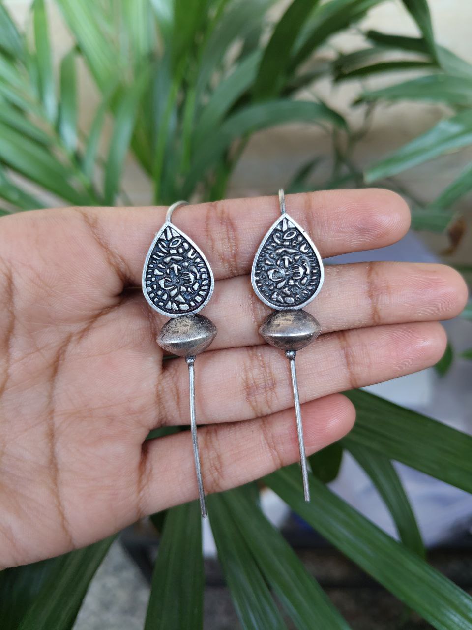 Unique Handcrafted Oxidized Earcuff | Silver Replica Ethnic Style Jewelry 3 Handcrafted oxidized silver replica earcuff with ethnic design