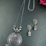 Floral Art Peacock Necklace with Ghungroo Detailing | Ethnic Jewelry for Women