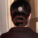 Decorative Flower Juda Pin | Silver Replica Hair Accessory with Unique Design