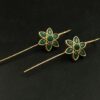Designer Gold Plated Flower Earcuff | Elegant Stone Work for Daily Wear Perfect Jewelry For Girls 24 Gold plated flower earcuff with stone work