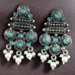 Bulk 94 Elegant Flower Design Earrings | German Silver Pearl & Stone Work Perfect Jewelry for Women - "Mint"