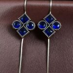 Bulk 74 Traditional Stone Earcuff | Oxidized Silver Plated Ethnic Jewelry Best Gift For Her - "Blue"